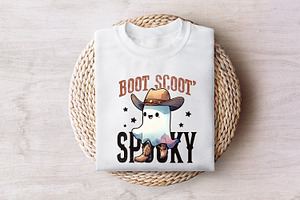 Boot Scoot Spooky PNG, Western