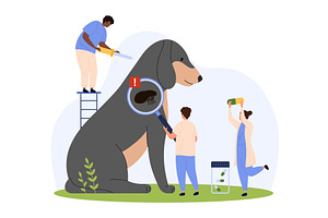 Diagnosis, control and treatment of, a Healthcare Illustration by Flashvector