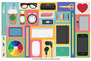 Essential Art Tools Vector