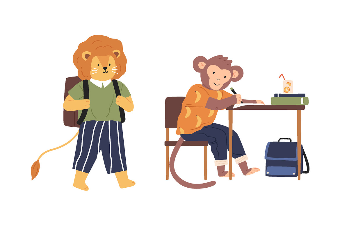 Back to school animals set, an Animal Illustration by Good Studio (Photo 6 of 8)