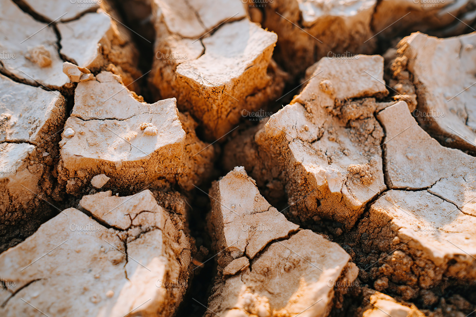 Cracked dry earth texture reveals nature's resilience and beauty, a Photo by AlyaAnd