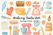 Cute Baking Tools, a Food Illustration by PaintPixelCo (Thumbnail 1 of 15)