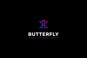 Line Art Butterfly Logo