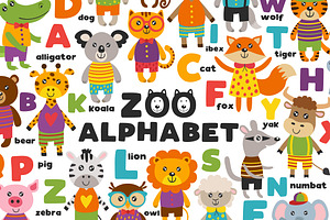 Alphabet With Cute Animals