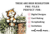 Whimsical Spring Cat Clipart, an Illustration by OK Design (Thumbnail 5 of 6)