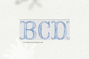 Blue monogram letters watercolor, a Decorative Illustration by GrafikBoutique (Thumbnail 2 of 3)
