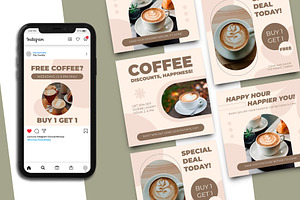 Coffee Shop Promotion Instagram Post, a Social Media Template by Artnivora.Std