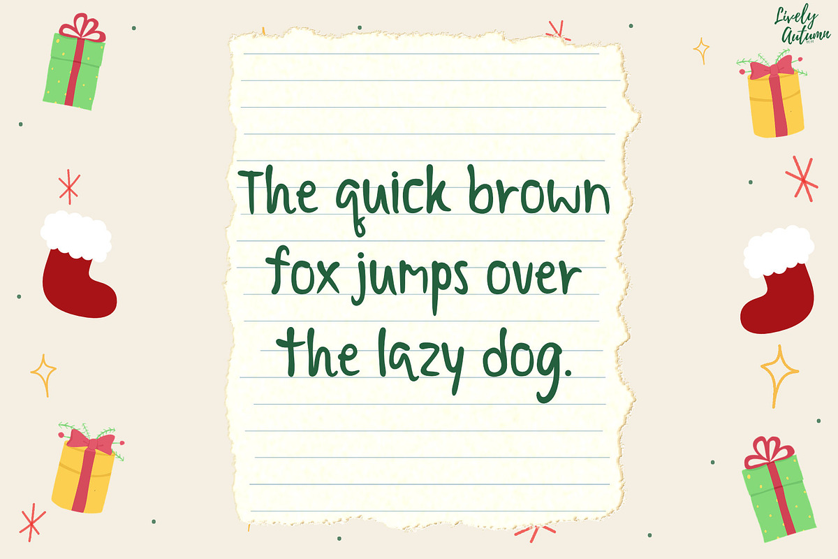 Dear Santa | Handwriting font, a Handwritten Font by LivelyAutumn11.11 (Photo 4 of 5)