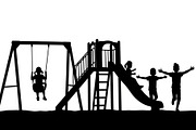 50 Kids Playground Silhouette Bundle, an Illustration by Gfx_Store (Thumbnail 8 of 51)