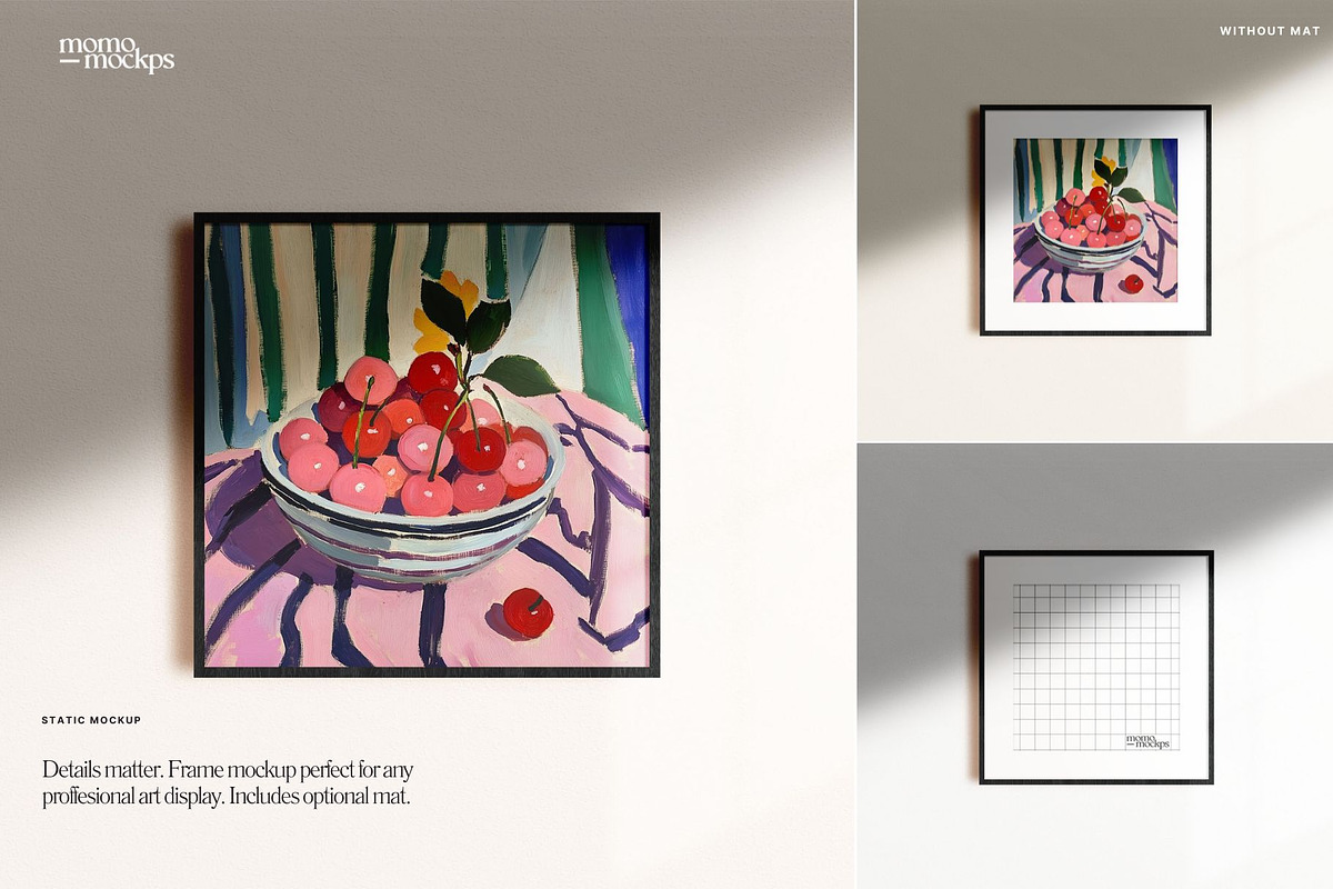 Square Frame Mockup Black Wood PSD, a Household Mockup by momomockps (Photo 3 of 7)