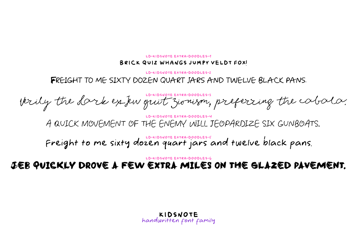 KIDSNOTE. Different Fonts Set +EXTRA, a Symbol Font by Luxfont (Photo 5 of 9)