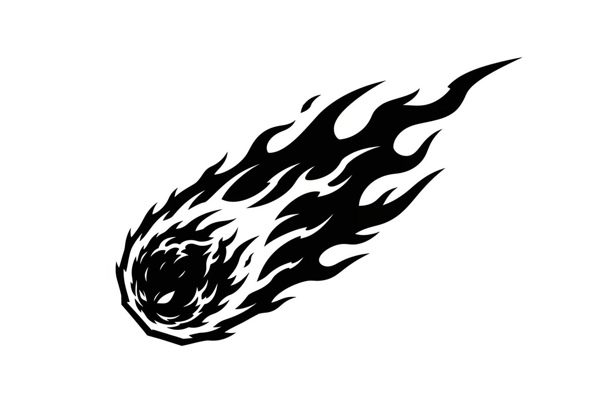 Fire Meteor Comet Silhouette Bundle, an Illustration by Designs_River (Photo 17 of 51)