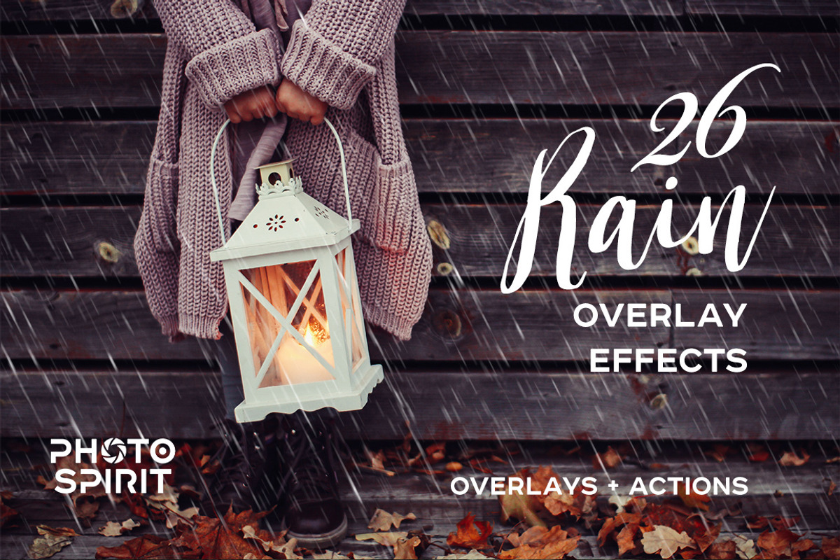 Rain Overlay Effects, an Action Add-On by PhotoSpirit (Photo 1 of 7)