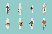 The Dudes - Surfer Illustrations, an Illustration by freehand design (Thumbnail 2 of 7)