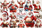 Jolly Santa PNG Clipart, an Illustration by RobertsArt (Thumbnail 1 of 7)