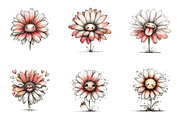 Whimsical flower clipart, an Illustration by SinaCreation (Thumbnail 5 of 11)