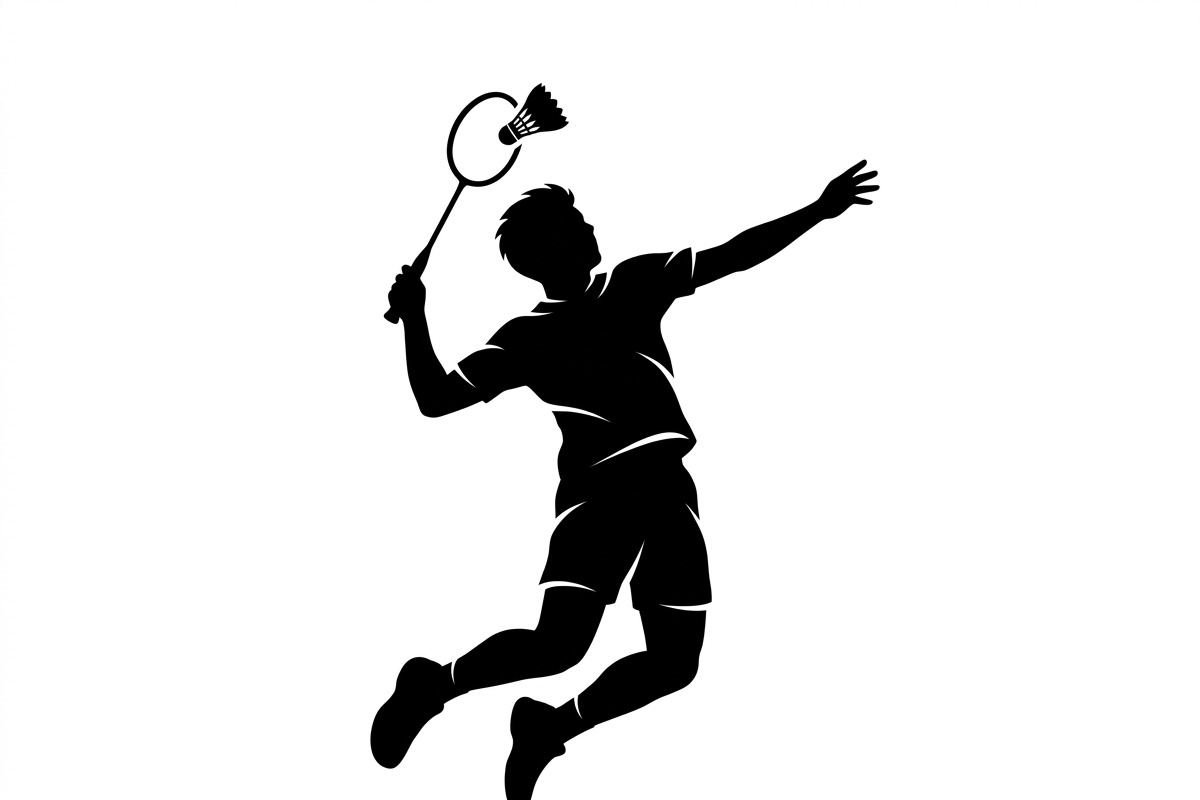60 Badminton Player Smash Silhouette, a Person Illustration by Amazin_art (Photo 20 of 37)