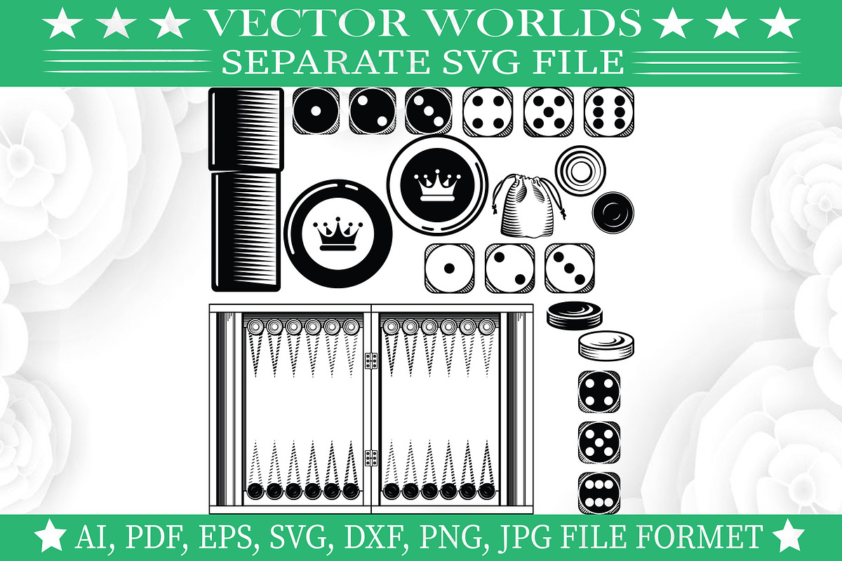 Backgammon Svg, Backgammons Svg, an Object Graphic by VectorWorlds