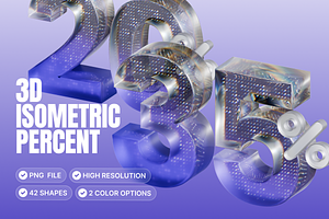 3D Isometric Percent