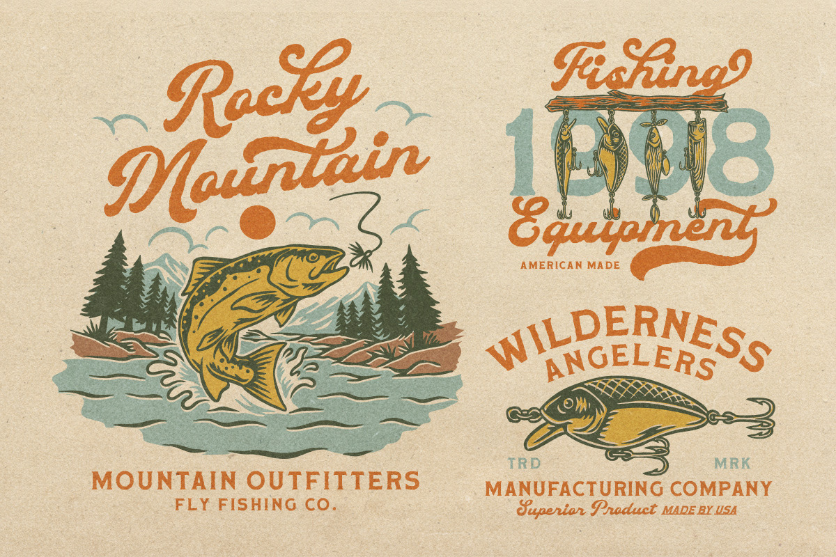 Anglers Harbor Vintage Font Duo, a Script Font by Letterhend Studio (Photo 14 of 14)