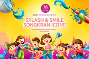 Splash & Smile Songkran Icon, a Person Illustration by CreativeValuation (Thumbnail 1 of 14)