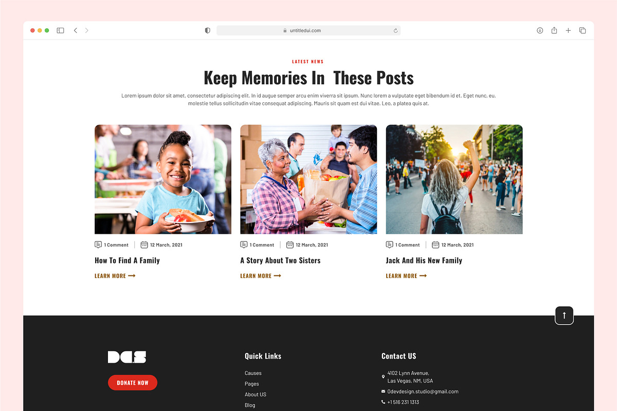 Dev NonProfit Charity React Template, a HTML Template by litoondev (Photo 2 of 6)