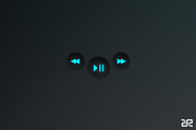 Dark audio player interface, an UI Kit Template by Remon Michel (Thumbnail 2 of 3)