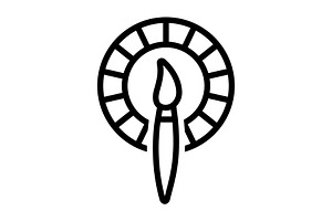 Colors paint mix icon, an Outline Icon by Creative priyanka
