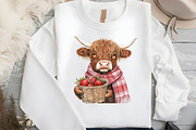 Watercolor Summer Highland Cow, an Illustration by DreamCafeArt (Thumbnail 5 of 8)