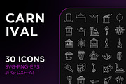 Outline carnival party icon pack, an Outline Icon by TiveCreate (Thumbnail 1 of 4)