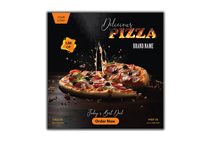 Pizza Shop Flyer Design, a Flyer Template by YUDesignStore