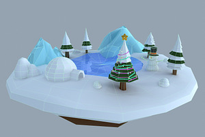 Low Poly Christmas Igloo