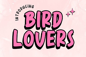 Bird Lovers, a Font by Fourteen Letter