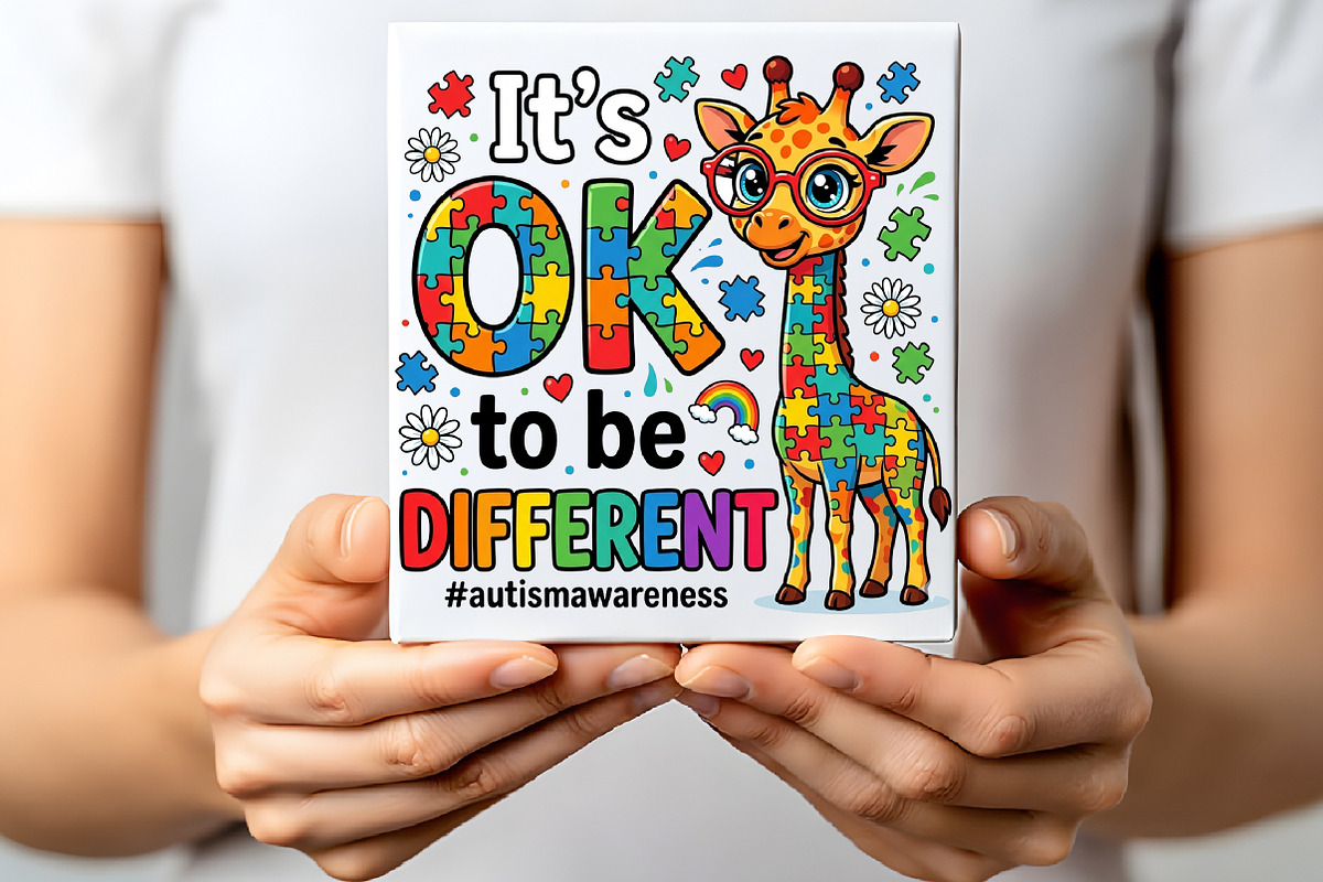 Its Ok to Be Different Autism, an Illustration by CraftArtStudio (Photo 2 of 4)