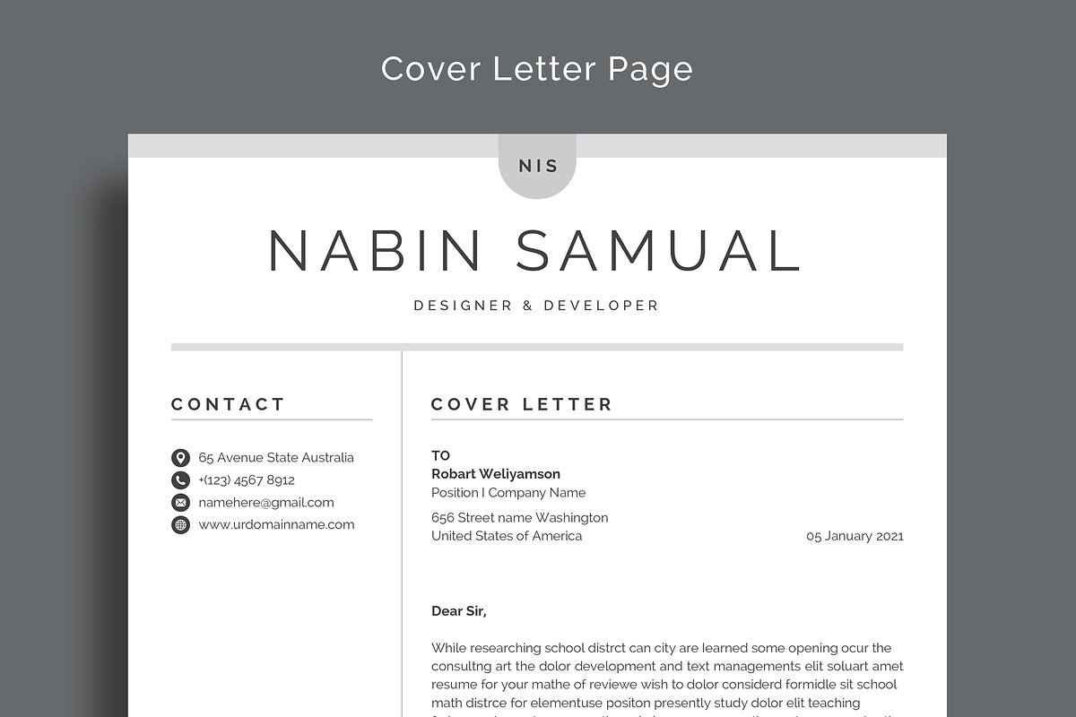 Modern Resume/CV Template, a Resume Template by Proper_media (Photo 5 of 6)