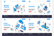 Isometric Landing Page Template, an Illustration by alexdndz (Thumbnail 3 of 29)