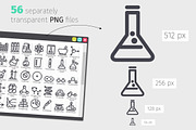 Chemistry Line Icons Set, an Outline Icon by Voysla's Shop (Thumbnail 3 of 4)