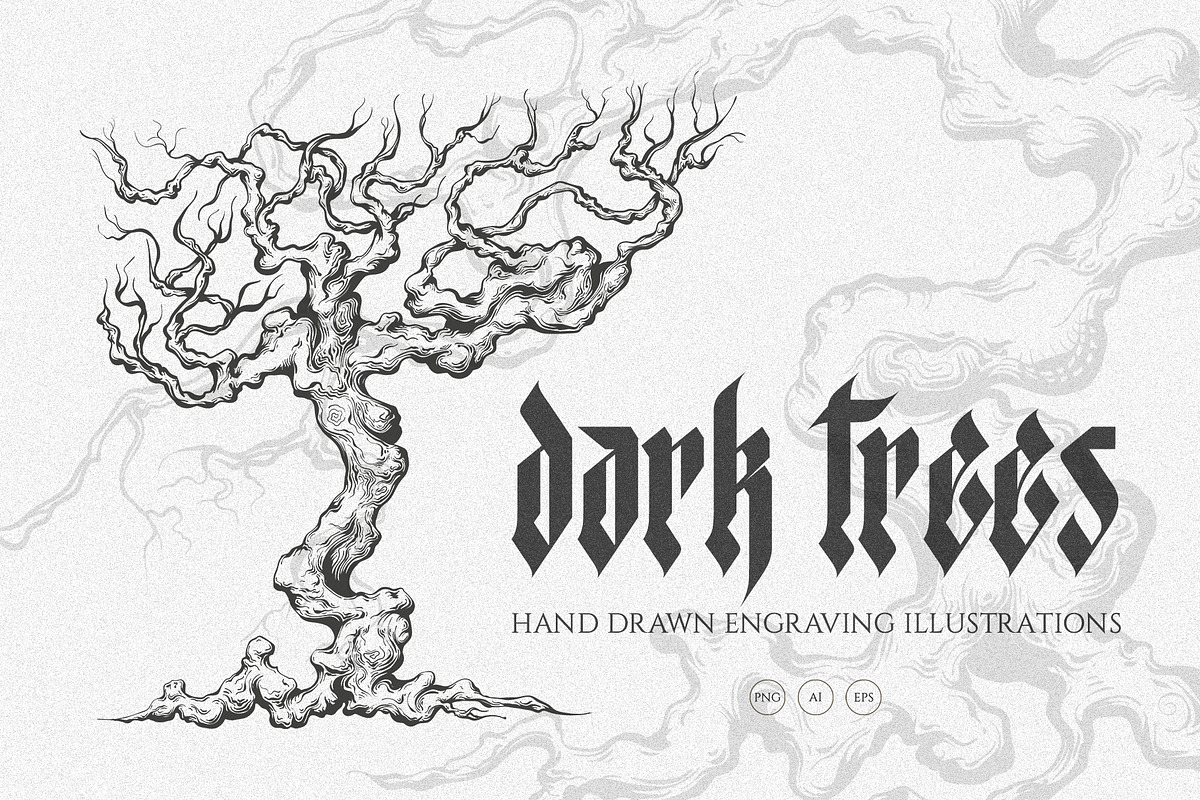 Dark Trees | Hand Drawn Engravings, an Object Illustration by Norse Moss (Photo 1 of 5)