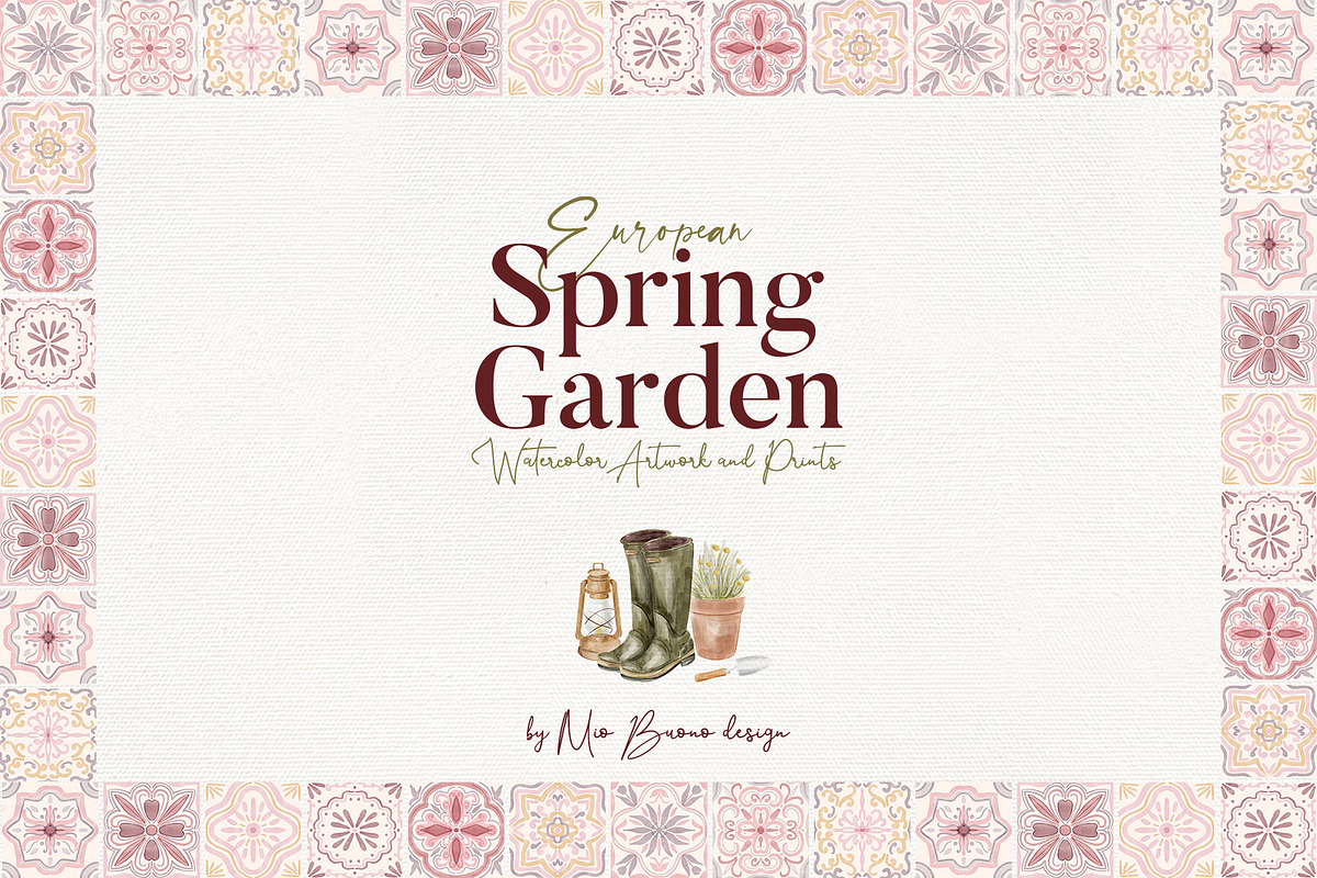 European Spring Garden Watercolor, a Decorative Illustration by Mio Buono (Photo 13 of 13)