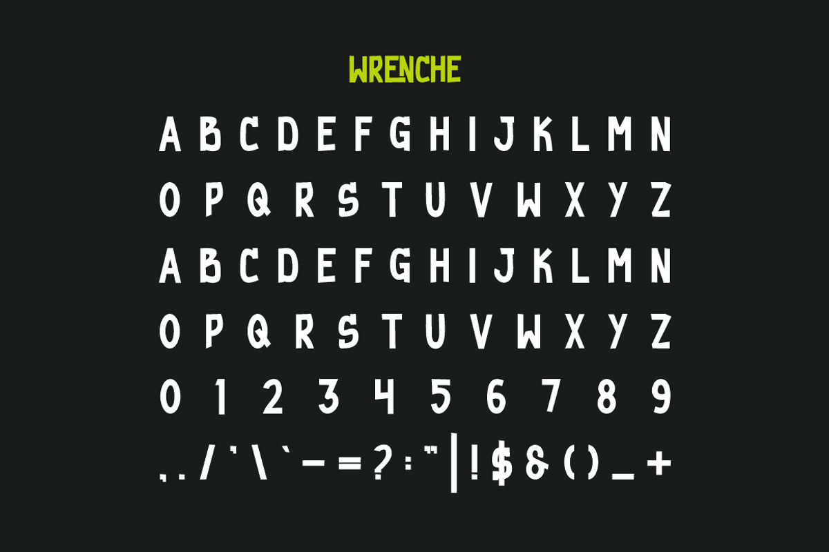 Wrenche - Kids Font, a Sans Serif Font by Iqsiart Studio (Photo 3 of 7)