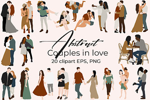 Love couples clipart Valentine's Day, a Person Illustration by ApetekMarket