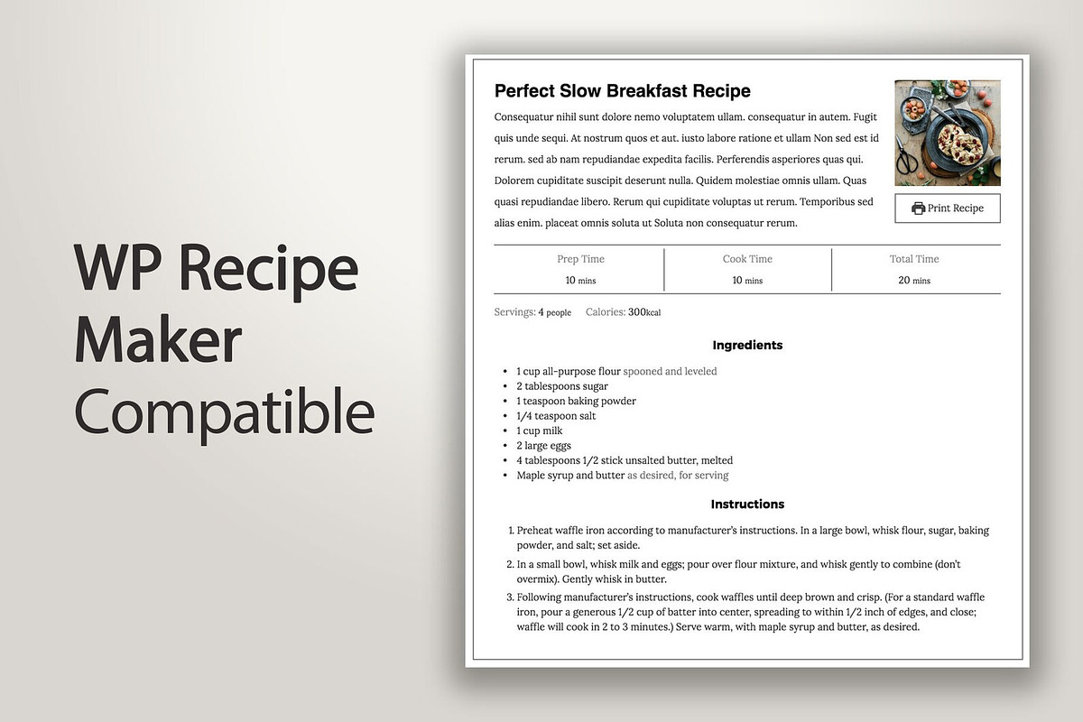 Food Blog WordPress Theme OREGANO, a WordPress Template by KOBA themes (Photo 6 of 6)