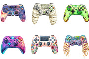 Halloween Gaming Controllers Clipart, an Illustration by CraftArtStudio (Thumbnail 2 of 6)