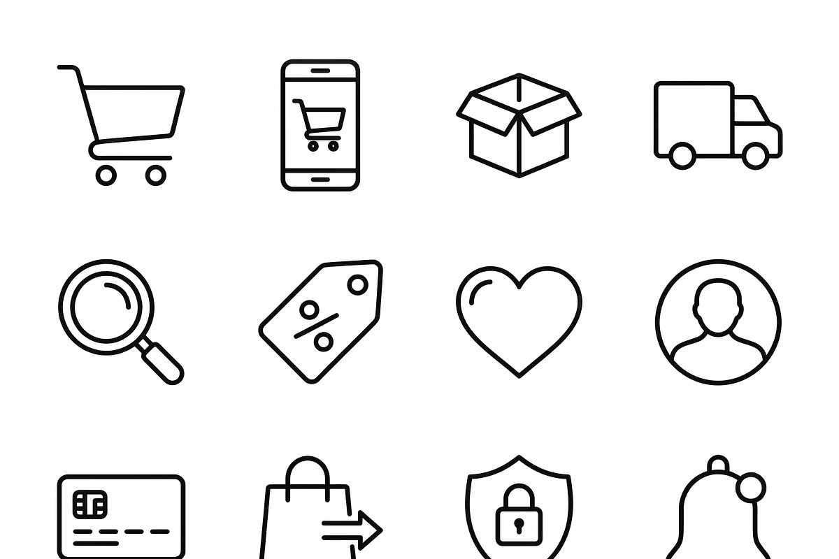 42 Vector Ecommerce Outline Icon, an Outline Icon by adenpinkstore (Photo 5 of 8)