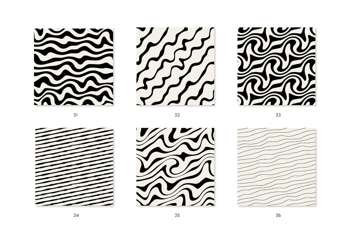 Wavy Seamless Patterns Collection, a Pattern Graphic by Curly_Pat (Photo 8 of 14)
