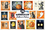 Halloween Postage Alphabet Clipart, an Illustration by Dream Creation (Thumbnail 1 of 6)