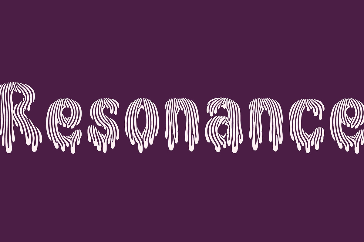 Synesthesia Striped Psychedelic Font, a Sans Serif Font by Graphic Spirit (Photo 3 of 8)