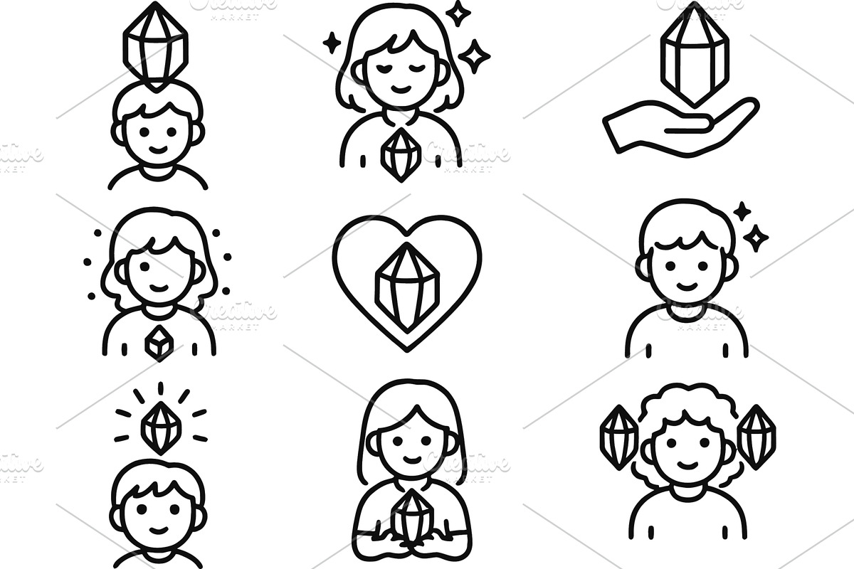 Illustrative line icons representing, an Illustration by ZinetroN