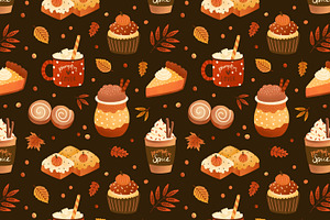 Pumpkin Spice Coffee And Sweets