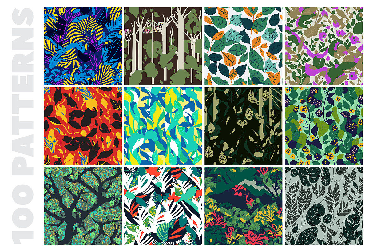 100 Eclectic Vibrant Patterns, a Pattern Graphic by digitalassets (Photo 5 of 10)